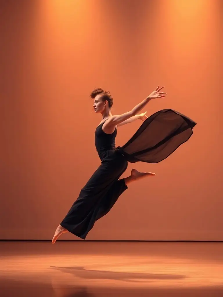 A solo dancer gracefully moving across the stage, expressing emotion through contemporary dance during the TOUT SEUL DEVANT TOUT LE MONDE festival.